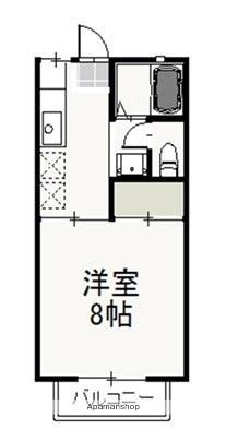 S・T・VILLA TSUSHIMA B(1K/2階)の間取り写真