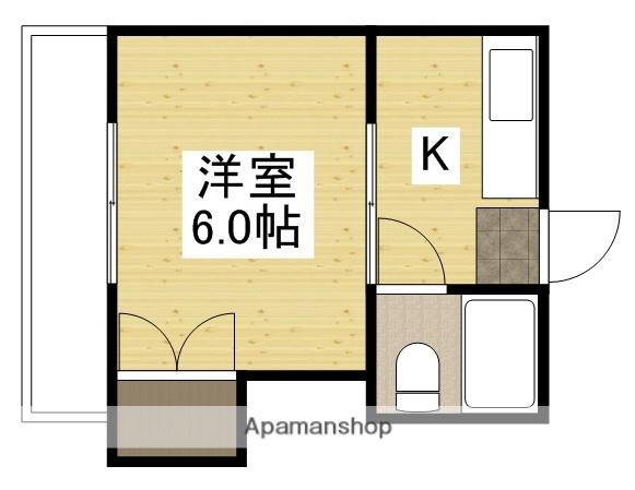 ホワイトメゾン津島D(1K/1階)の間取り写真