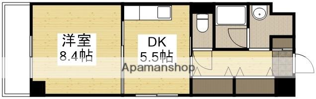 COCO中仙道(1DK/6階)の間取り写真