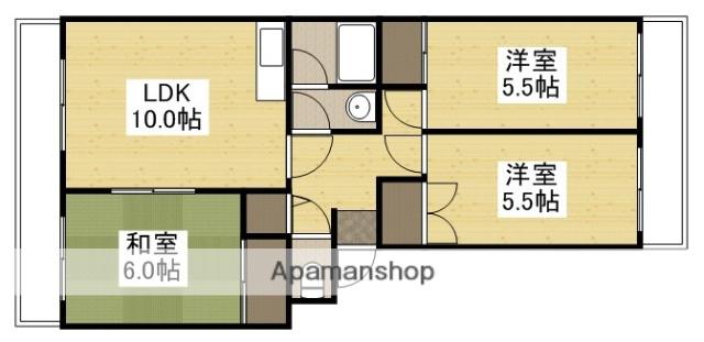 ビューハイム南輝(3LDK/2階)の間取り写真