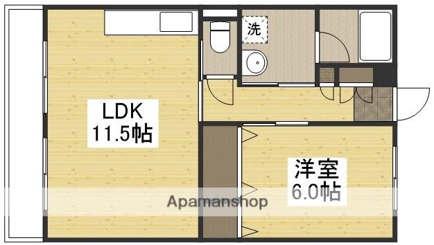 サンライト富田(1LDK/2階)の間取り写真