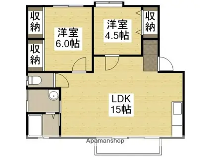 メゾン広谷3号棟(2LDK/2階)の間取り写真