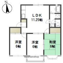 リトルベアーA(3LDK/2階)の間取り写真