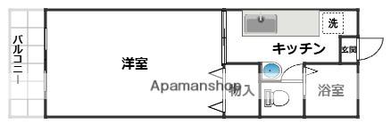 サンシャイン伊島(1K/1階)の間取り写真