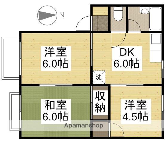 センチュリー芳田B棟(3DK/1階)の間取り写真