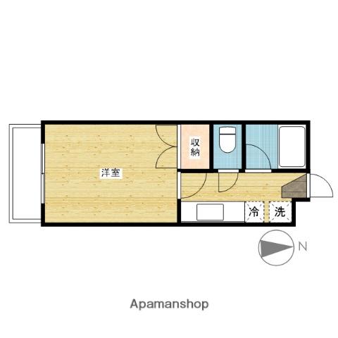 トリゴエマンション(1K/3階)の間取り写真