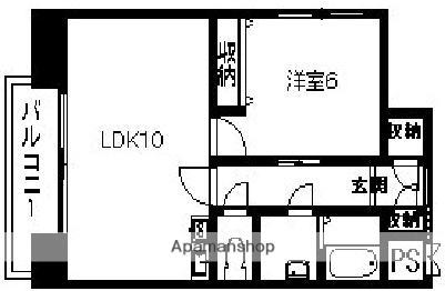 グランデール(1LDK/5階)の間取り写真