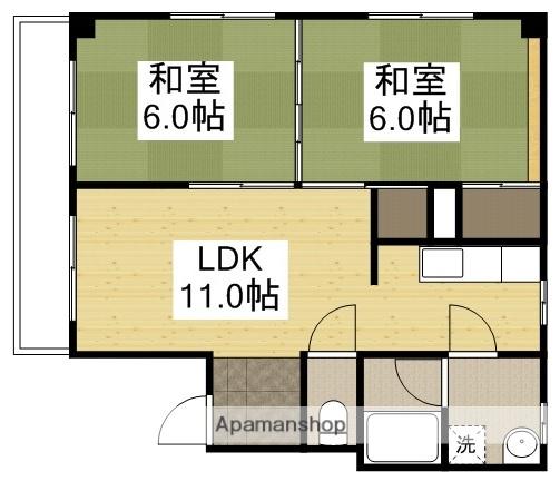 YS岩田町ビル(2LDK/4階)の間取り写真