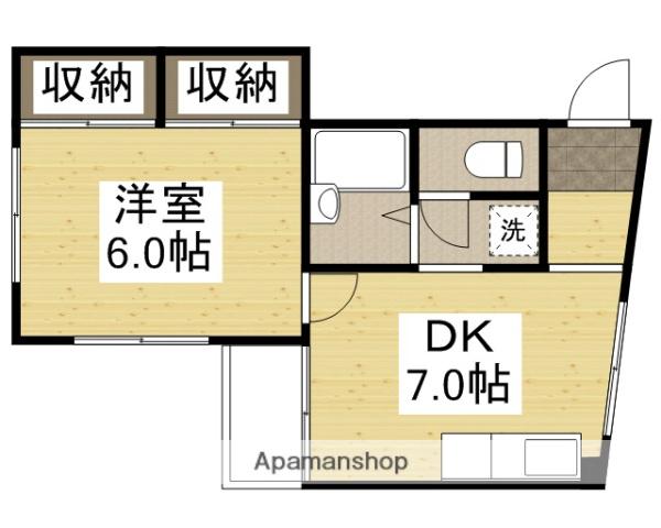 プレアール岡山医大東Ⅱ(1K/3階)の間取り写真