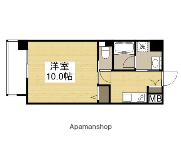 柳町Aマンション(1K/8階)の間取り写真