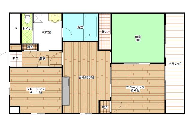 レジデンス奥田(3DK/3階)の間取り写真