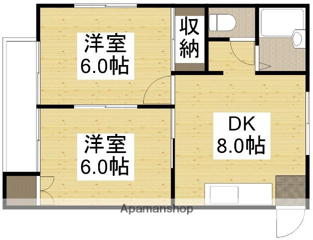 アーク2(2DK/3階)の間取り写真