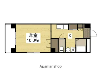 リヴィエル柳町(1K/3階)の間取り写真