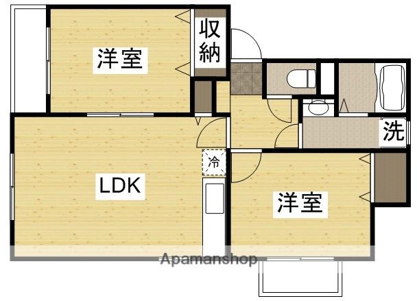 ピュアステージⅢ(2LDK/1階)の間取り写真