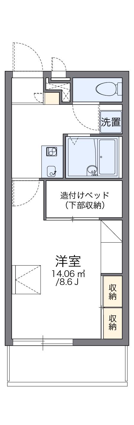 レオパレス伊島町2丁目(1K/2階)の間取り写真