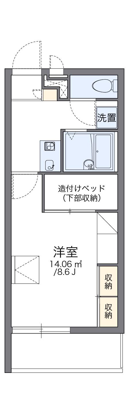 レオパレス伊島町2丁目(1K/1階)の間取り写真