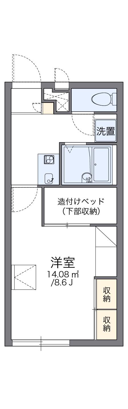レオパレスエトワール(1K/2階)の間取り写真