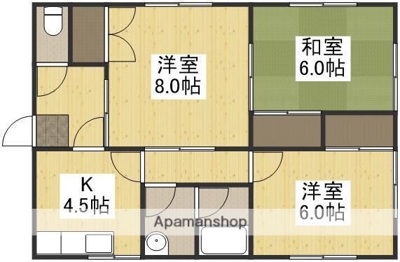 アネックス門田(3K/2階)の間取り写真