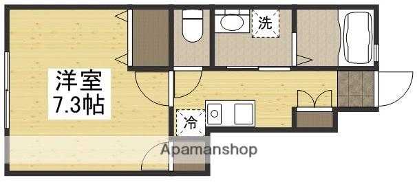 パシフィコ C棟(1K/1階)の間取り写真