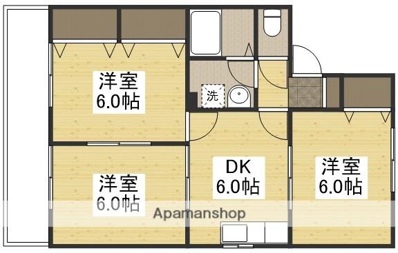 あくらコーポB(3DK/1階)の間取り写真