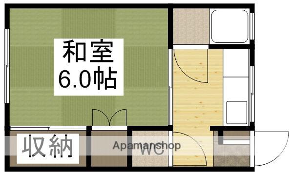 川西アパート(1K/1階)の間取り写真
