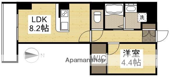 リビンコートSTUDIO富町アネックス(1LDK/15階)の間取り写真