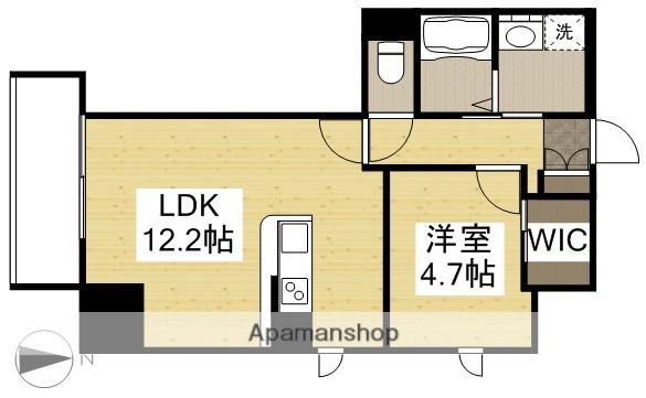 リビンコートSTUDIO富町アネックス(1LDK/9階)の間取り写真