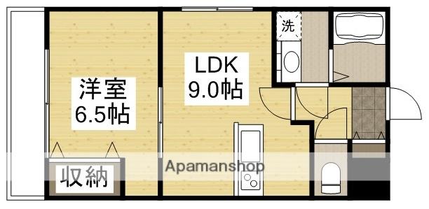 FRANKFURT東川原(1LDK/1階)の間取り写真