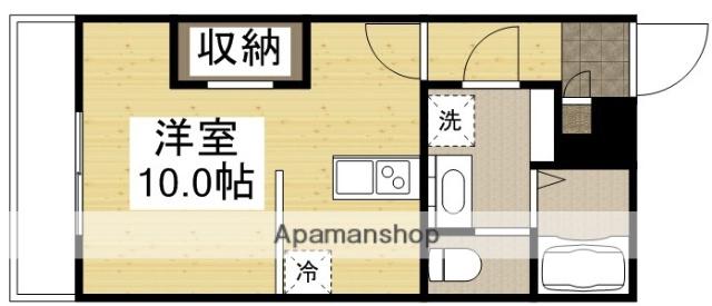 REVE中島(ワンルーム/3階)の間取り写真