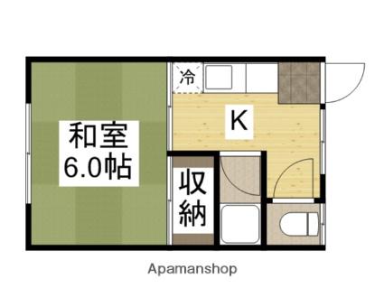 寿コーポ(1K/2階)の間取り写真
