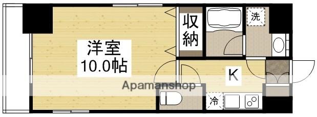 CASA FELICE(1K/10階)の間取り写真