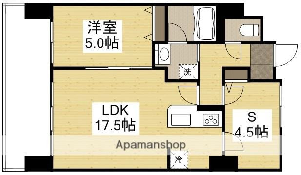 SUN FOREST 鹿田(1SLDK/8階)の間取り写真