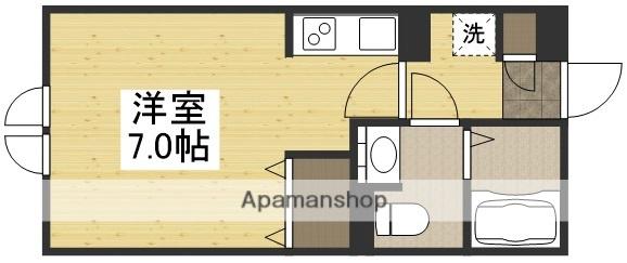 十五番館(ワンルーム/1階)の間取り写真