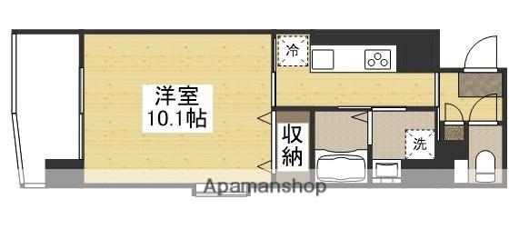 ルネス武富Ⅱ(1K/2階)の間取り写真