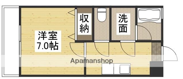 成広伊田コーポ(1K/2階)の間取り写真