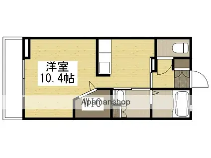 PRONUBE関B(ワンルーム/2階)の間取り写真