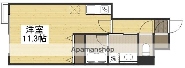 ランパス東古松(ワンルーム/4階)の間取り写真