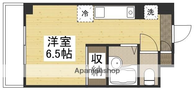 GV備岡(ワンルーム/6階)の間取り写真