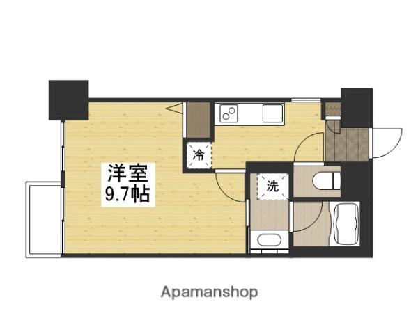 リビンコートSTUDIO下石井(1K/2階)の間取り写真