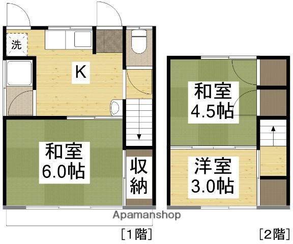 洲崎戸建て(3K)の間取り写真
