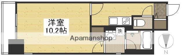 INITIA KUWADACHO(1K/2階)の間取り写真