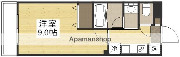 コクーン大元駅前(1K/5階)の間取り写真