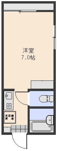 フルール豊成(1K/2階)の間取り写真