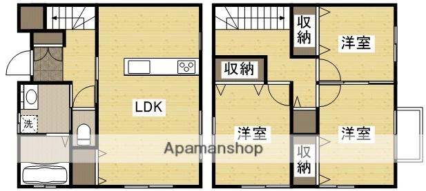 御成町借家(3LDK)の間取り写真