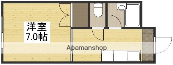 富田町共同ビル(1K/3階)の間取り写真