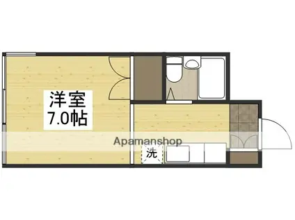 富田町共同ビル(ワンルーム/5階)の間取り写真
