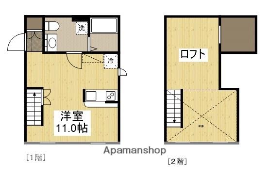 プリマガーデン岡山 弐番館(ワンルーム/1階)の間取り写真