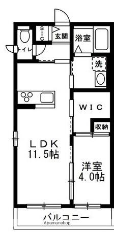 ハンドⅣ(1LDK/2階)の間取り写真