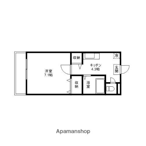 PREIADESA(1K/3階)の間取り写真