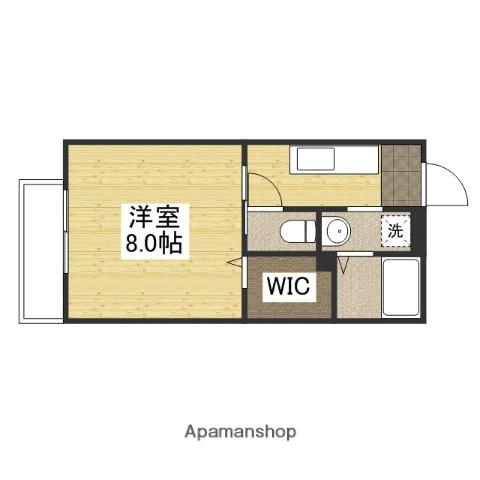 ビバーチェナラバラC(1K/2階)の間取り写真